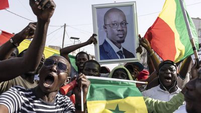 Protesters rally in support of Senegalese opposition leader ahead of trial