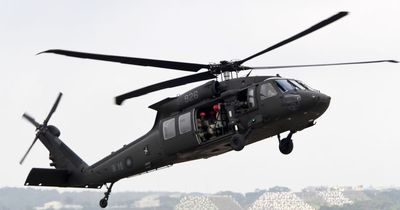 Trio of US airforce Black Hawk helicopters spotted flying over Scotland
