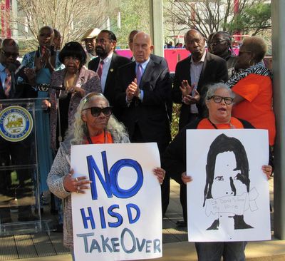 Texas announces takeover of Houston schools, stirring anger