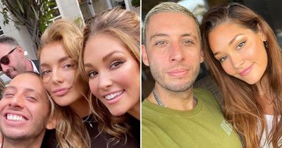 Example beams with new girlfriend and his ex-wife six months on from announcing divorce