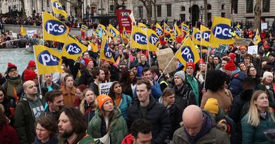 Key workers say they were 'forgotten' in Jeremy Hunt's budget as they protest in London