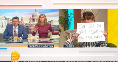 Lorraine Kelly asks Dr Hilary to take over as ITV show plunged into chaos over her lost voice