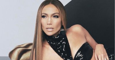 Jennifer Lopez wows in very high cut bodysuit as she promotes new shoe range