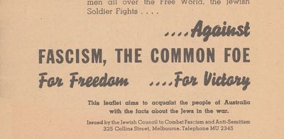 For Australian Jews in the 1940s and 1950s, remembering the Holocaust meant fighting racism and colonialism
