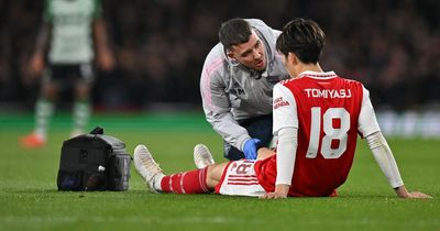 Arsenal hit by Takehiro Tomiyasu injury dilemma during clash vs Sporting CP