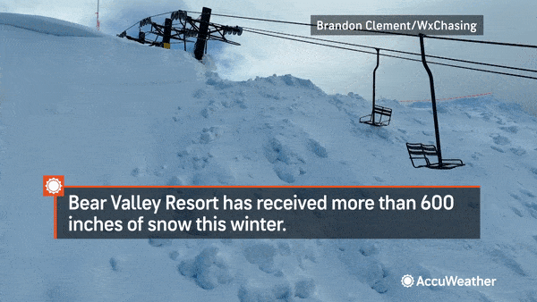 Wild Photo Captures Massive Amount Of Snow At California Ski Resort