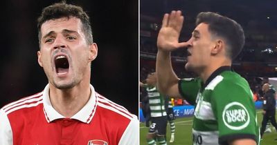 Sporting Lisbon goal hero Pedro Goncalves mocks Granit Xhaka after Arsenal penalty agony