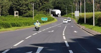 Police warning of road closures as abnormal load escorted