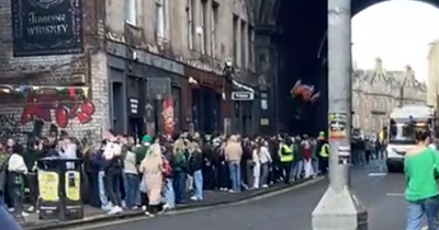 Huge queues for Edinburgh pub seen before 9am as revellers prepare for St Patrick’s Day