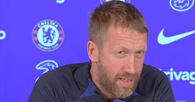 Graham Potter reacts after Chelsea draw Real Madrid in Champions League