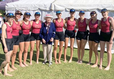 Spirit of Sister Anne, 94, guides rowing eight