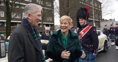 Dallas star Patrick Duffy surprised with a birthday cake ahead of Dublin St Patrick's Day parade duties