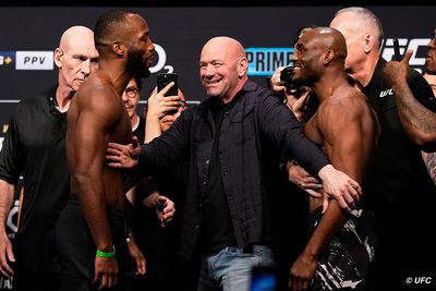 UFC 286 video: Leon Edwards, Kamaru Usman exchange heated words in final faceoff