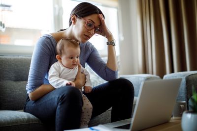 Nearly half of working mothers have been diagnosed with anxiety or depression. Here’s what can help