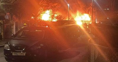 Midlothian firefighters tackle ongoing inferno next to Shell petrol station