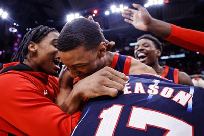 PHOTOS: Rockets celebrate as Jabari Smith Jr. beats Pelicans before buzzer