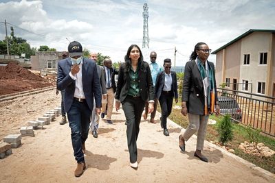 Home Secretary tours potential migrant housing in Rwanda