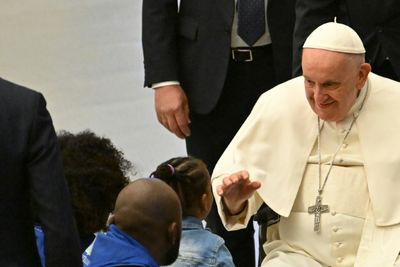 Pope greets refugees helped through Christian 'corridors'