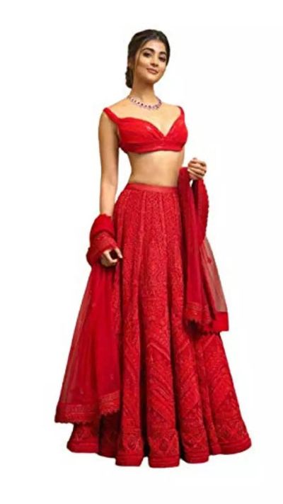 10 Jaw-Dropping Lehenga Pics Of Pooja Hegde