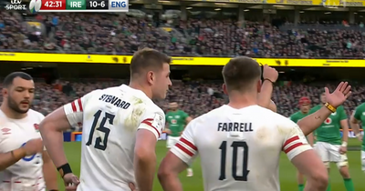 Owen Farrell left stunned as Freddie Steward shown 'bulls***' red card during England v Ireland