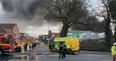 Evacuation centre opened following large industrial fire in Mansfield