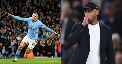 Vincent Kompany given brutal reminder of Man City carnage thanks to Erling Haaland