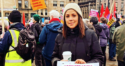 A Place in the Sun star Jean Johansson takes part in Resist Racism rally in Glasgow