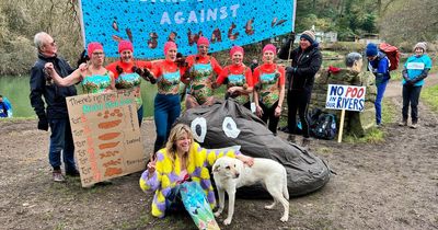 The Dirty Water campaign protesters bring flotilla of inflatable poo to Bristol