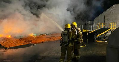 Huge blaze at Weston industrial unit turned sky 'bright red'