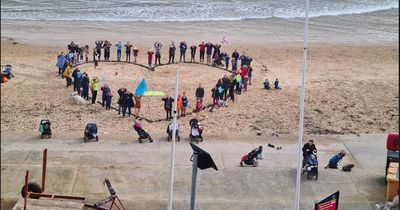 Campaigners gather on Cullercoats beach over pollution fears and sewage discharge