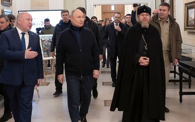 Vladimir Putin makes surprise visit to Russian-occupied Ukraine