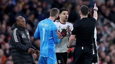 Manchester United beats Fulham 3-1 in FA Cup last eight as two players, manager sent off