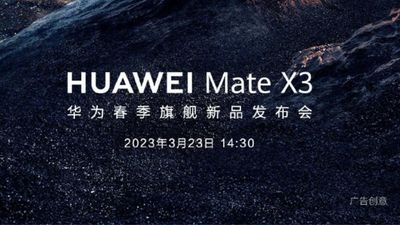 Huawei Mate X3 tipped to have a bigger foldable display than the Galaxy Z Fold 4