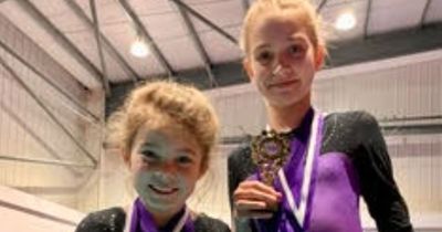 Stewartry Gymnastics Club members in the medals at Cumbernauld