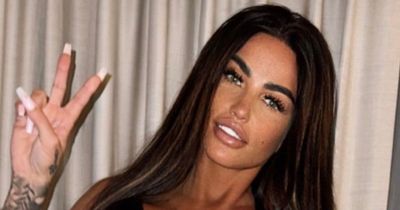 Katie Price shows off tattoo-filled body in tiny thong snap after showing Princess in 'wedding' dresses