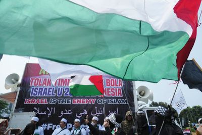 Dozens in Indonesia protest Israel's presence at U-20 Cup