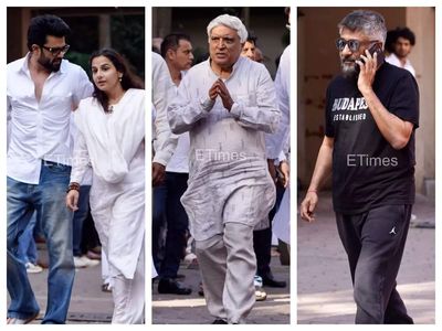 Satish Kaushik's prayer meet: Anupam Kher, Vidya Balan, Vivek Agnihotri, David Dhawan and others reach the actor-director's residence for the ceremony