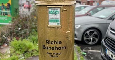 An Post paints two postboxes gold in Ballyfermot and Tallaght in honour of Oscar winner Richie Baneham