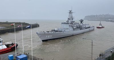 The reason a huge navy ship was docked in Cardiff