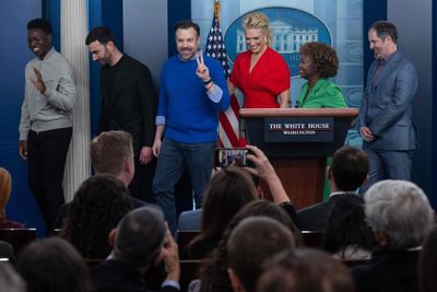 Uproar at White House press briefing as reporters turn on journalist who held up Ted Lasso cast appearance