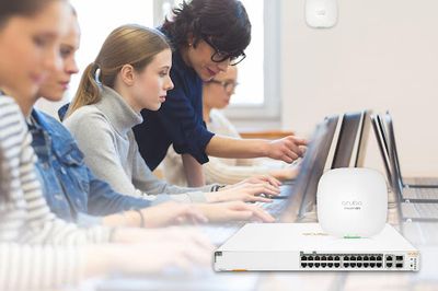 A better classroom is a click away with the simple, effective Aruba Instant On Wi-Fi