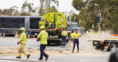 Barton Highway lanes reopen after fire truck crash