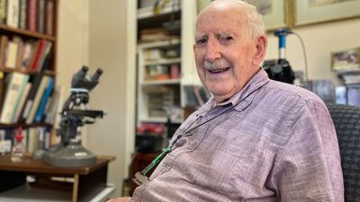 Hervey Bay zoologist Vernon Harris, 97, has discovered 43 species of copepods, microscopic marine animals
