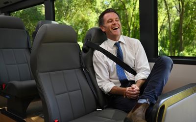 Labor’s ‘zero-emissions’ bus a fizzer on the campaign trail