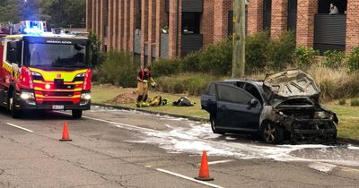 Firefighters called to car fire near University of Newcastle