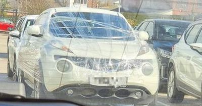 Dad left gobsmacked after spotting car completely wrapped in cling film outside Aldi