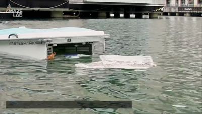 Robot ‘shark’ is eating plastic waste in London’s Thames river