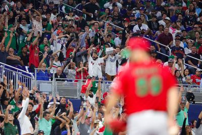 A Japan fan was seen classily comforting a Mexico diehard after the World Baseball Classic walk-off