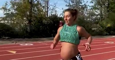 Pregnant woman hits back after running five-minute mile a month before due date