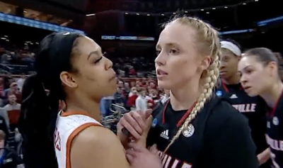 Lip readers guessed what Texas’ Sonya Morris told Louisville’s Hailey Van Lith in tense exchange